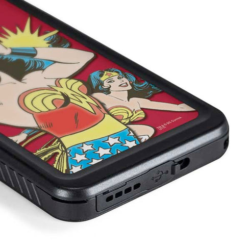 DC Comics Wonder Woman Vintage Action pose Galaxy S24 Waterproof Case